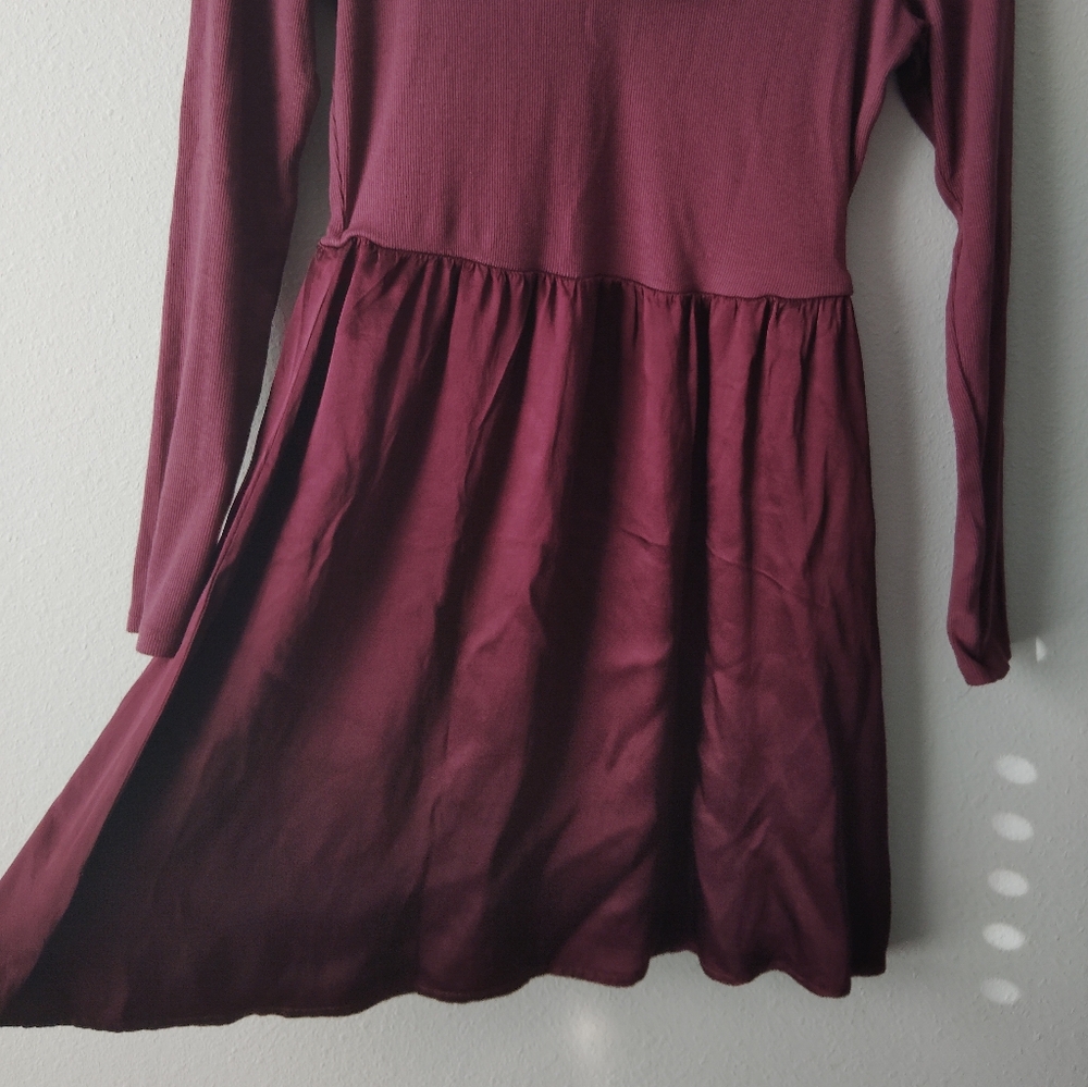 Michael Stars Plum Long Sleeve Dress - Picture 4 of 7